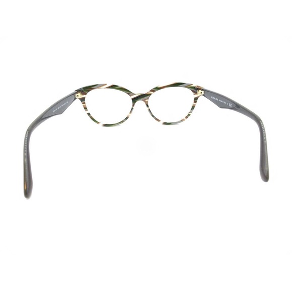 Prada VPR 11R VAO-1O1 Brown Green Beige Eyeglasses Frames 52-17 140 Italy - Picture 5 of 12